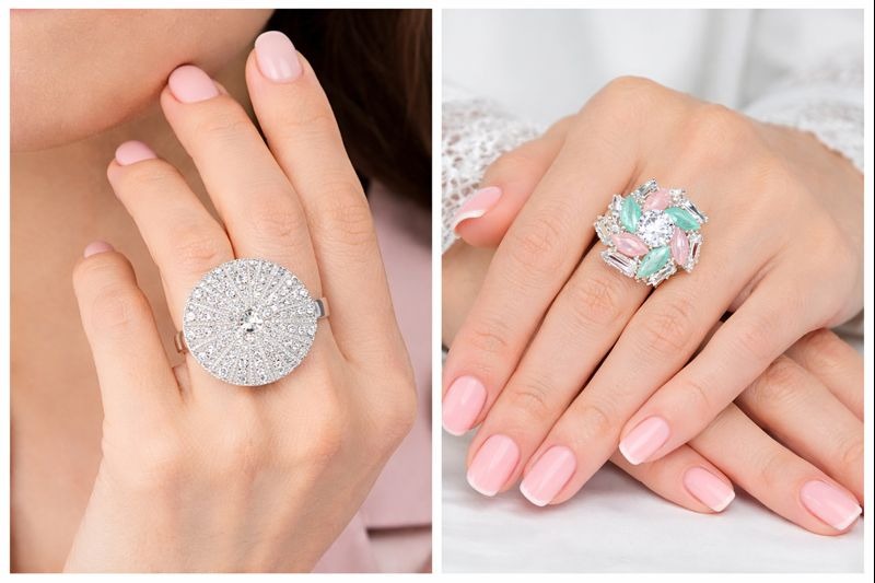 Radiant Sparkle Duo Ring Set