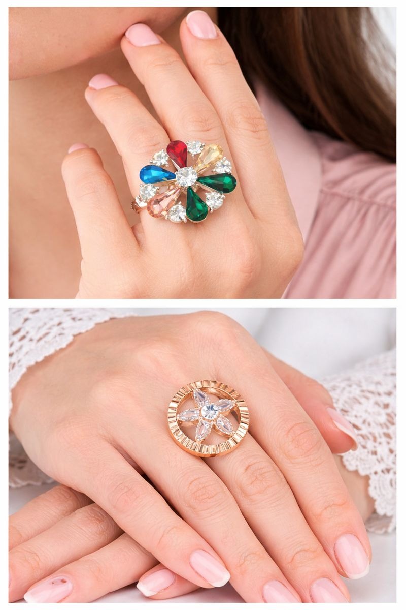 Celebration Bloom Duo Ring Set