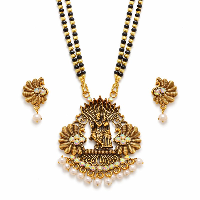 Ayodhya Radha Krishna Mangalsutra Necklace Set
